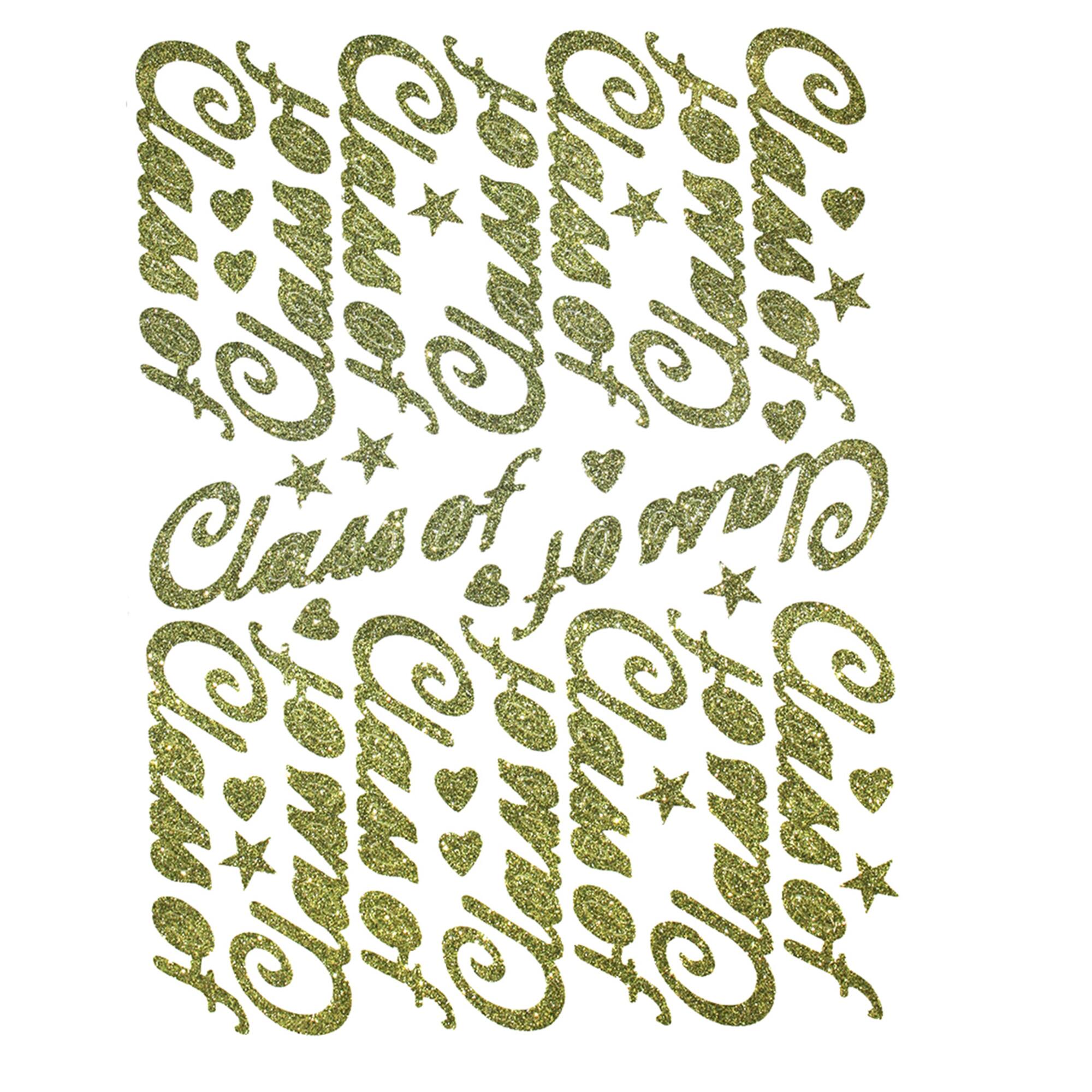 JAM Paper Class Of Gold Standard Script Stickers